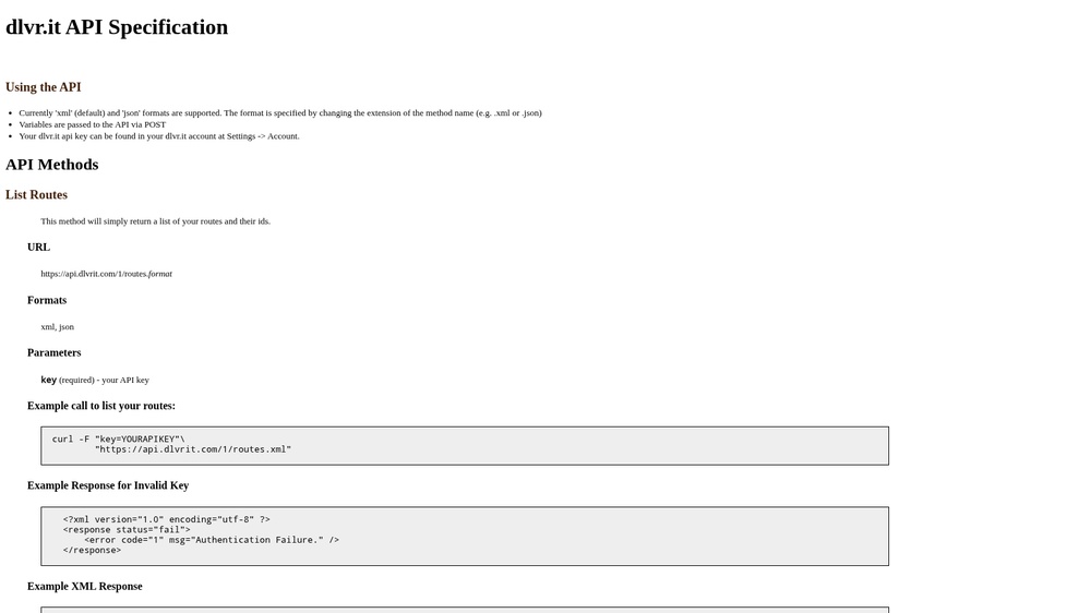 Dlvr.it API