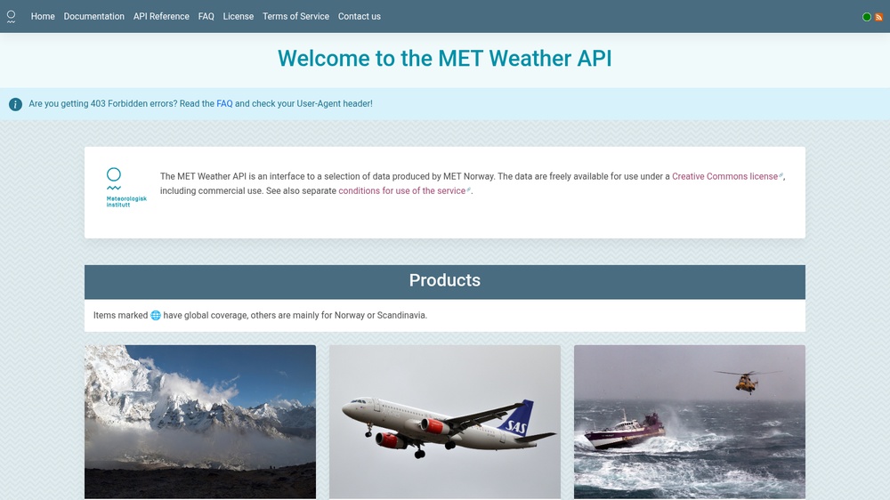 MET Norway Weather API