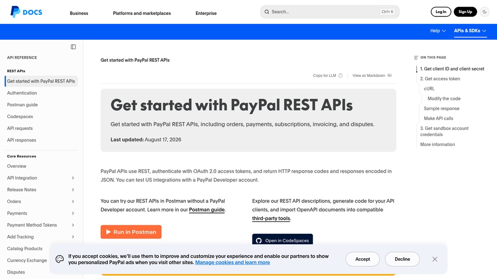 PayPal REST API