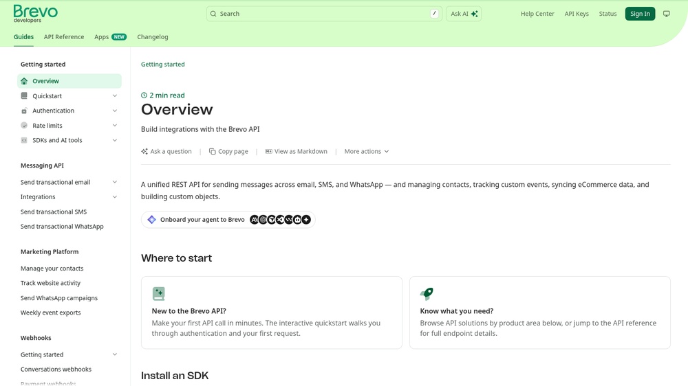 Brevo (Sendinblue) email API