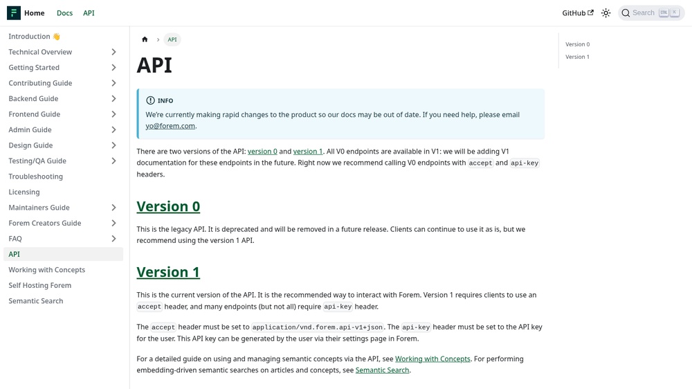 DEV Community API (Forem)