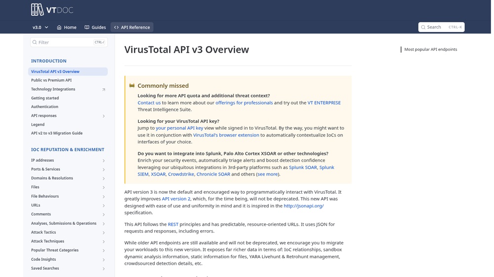 VirusTotal API