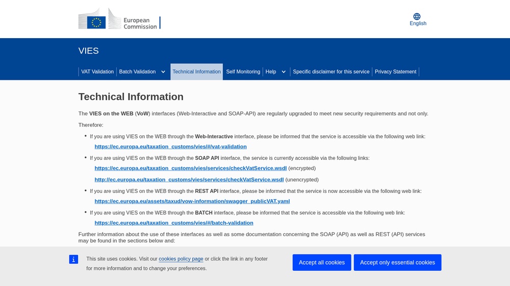 VIES VAT number validation