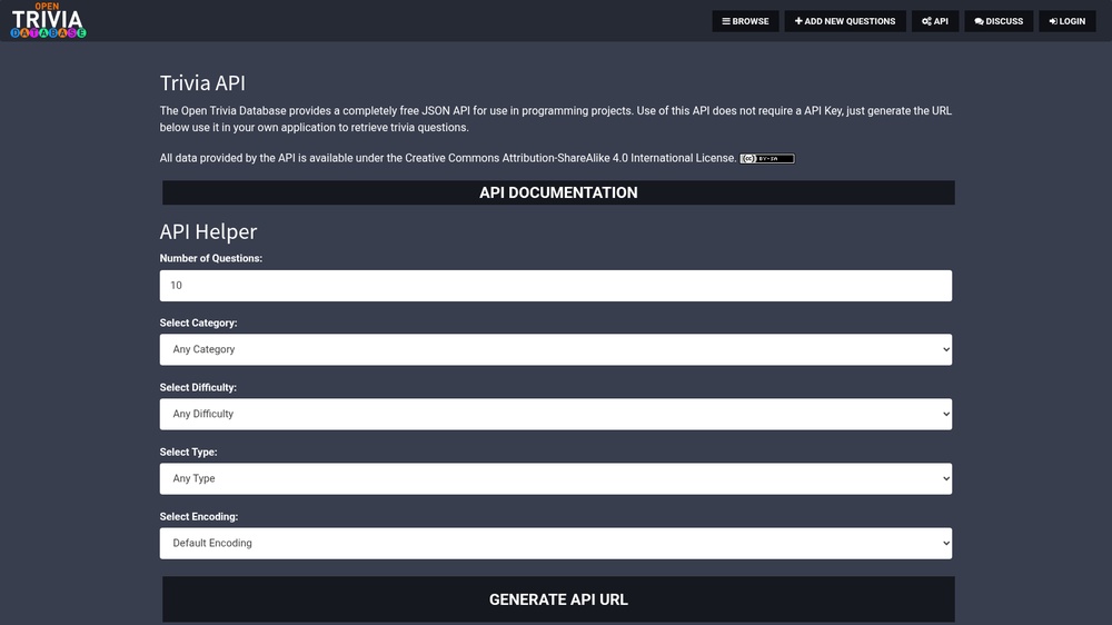 Open Trivia Database