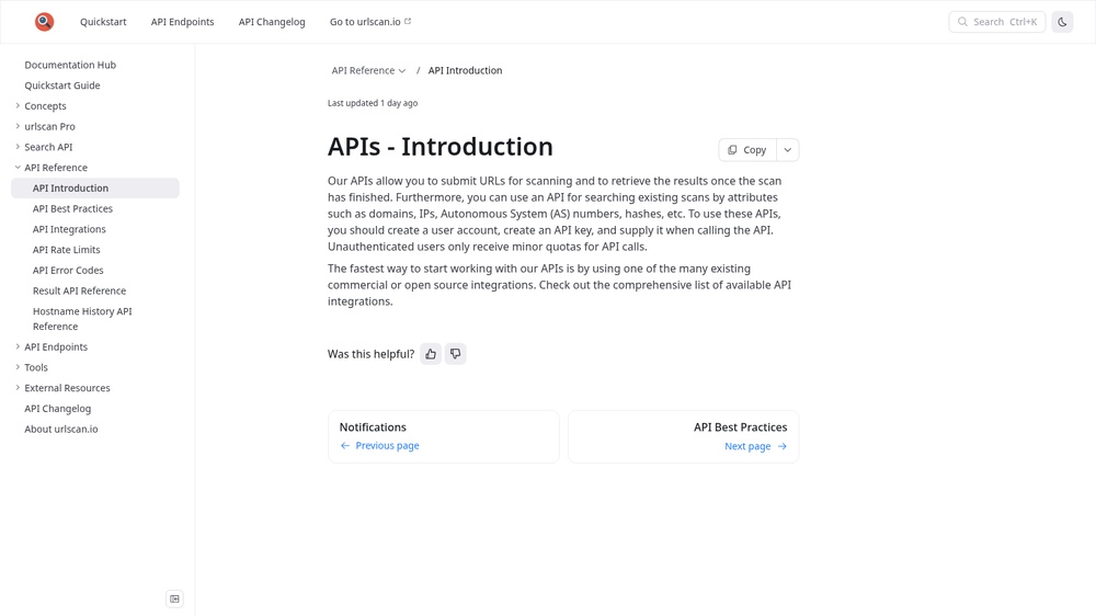 urlscan.io API