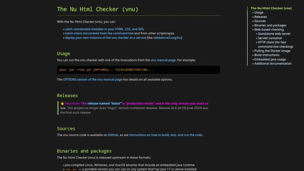 Nu HTML Checker (W3C)