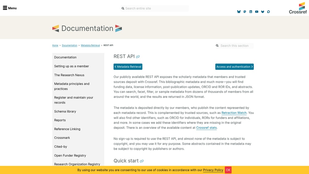 Crossref REST API