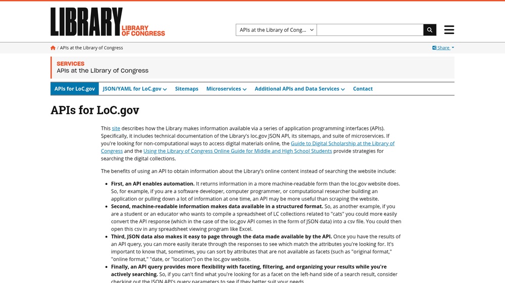 Library of Congress API