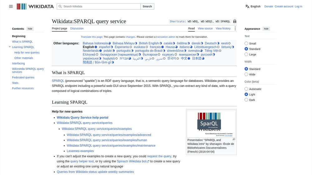 Wikidata Query Service